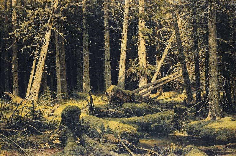 Ivan Shishkin Wind-Fallen Trees Norge oil painting art